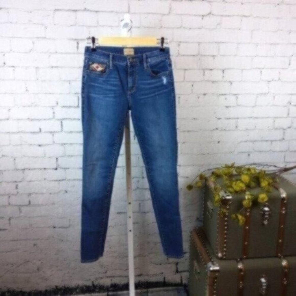 Driftwood Marilyn Aztec Skinny Jeans Blue Size 25